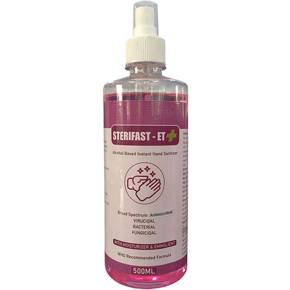 Sterifast ET + Hand Liquid Sanitizer With Spray (500ml)