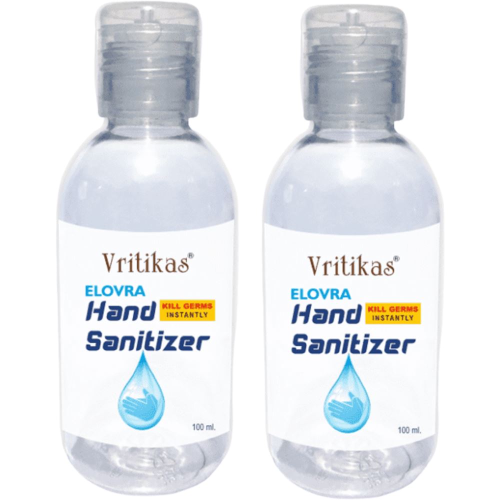 Vritikas Hand Sanitizer Gel (100ml, Pack of 2) Vritikas Hand Sanitizer Gel (100ml, Pack of 2)