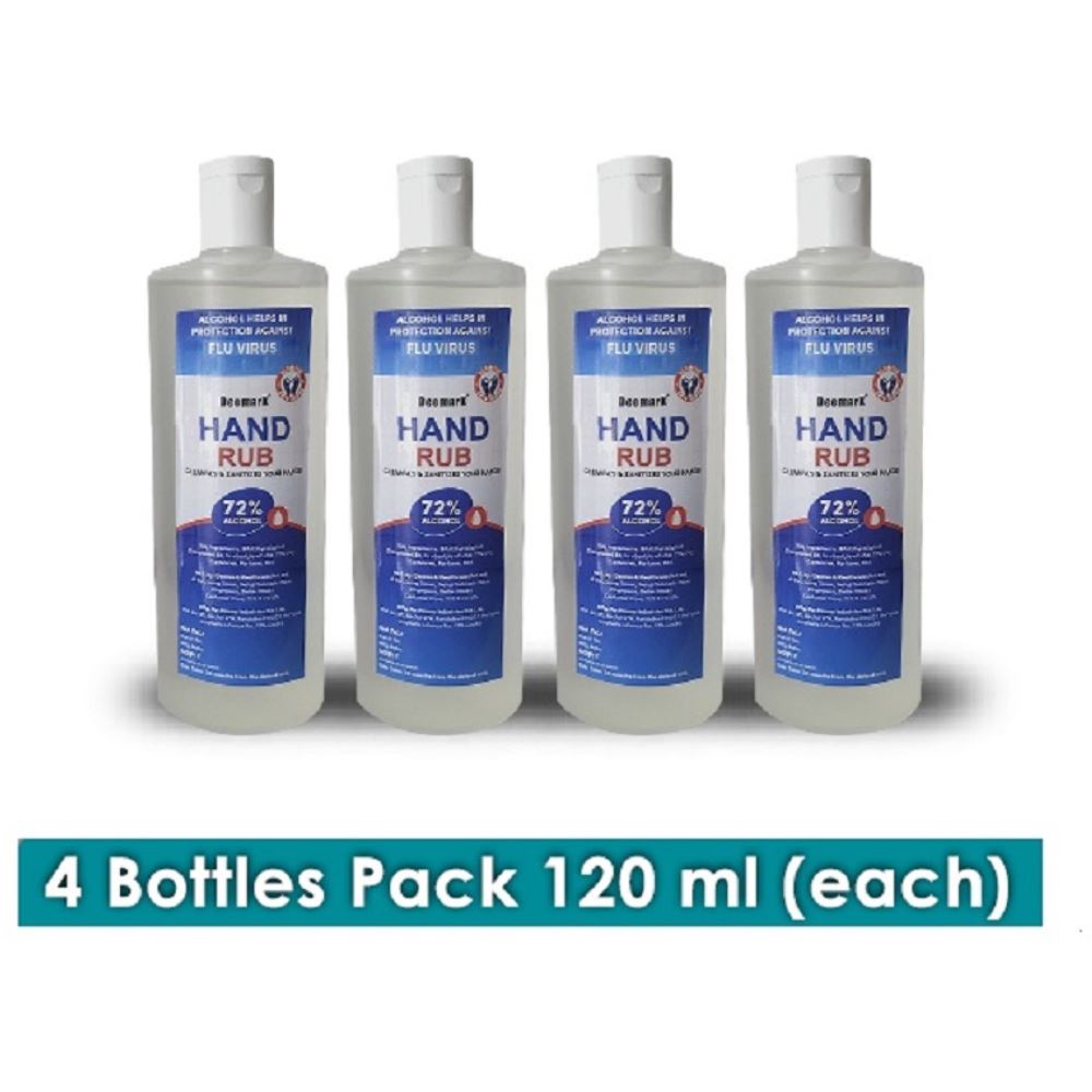 Deemark Hand Rub Sanitizer (120ml, Pack of 4)