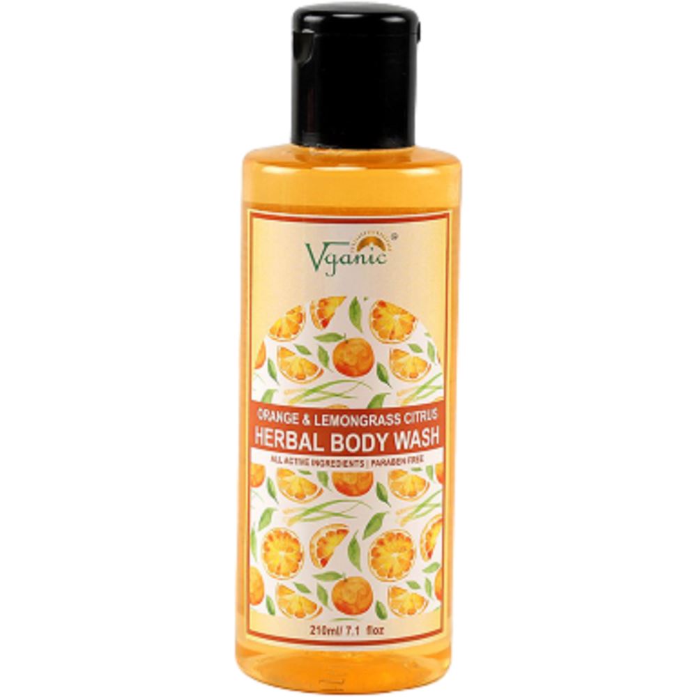 Vganic Orange & Lemongrass Citrus Body Wash (210ml)