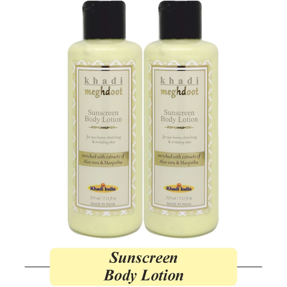 Khadi Meghdoot Sunscreen Body Lotion (210ml, Pack of 2)