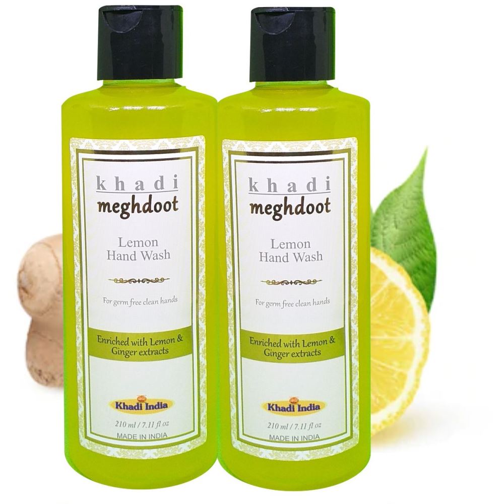 Khadi Meghdoot Lemon Hand Wash (210ml, Pack of 2)