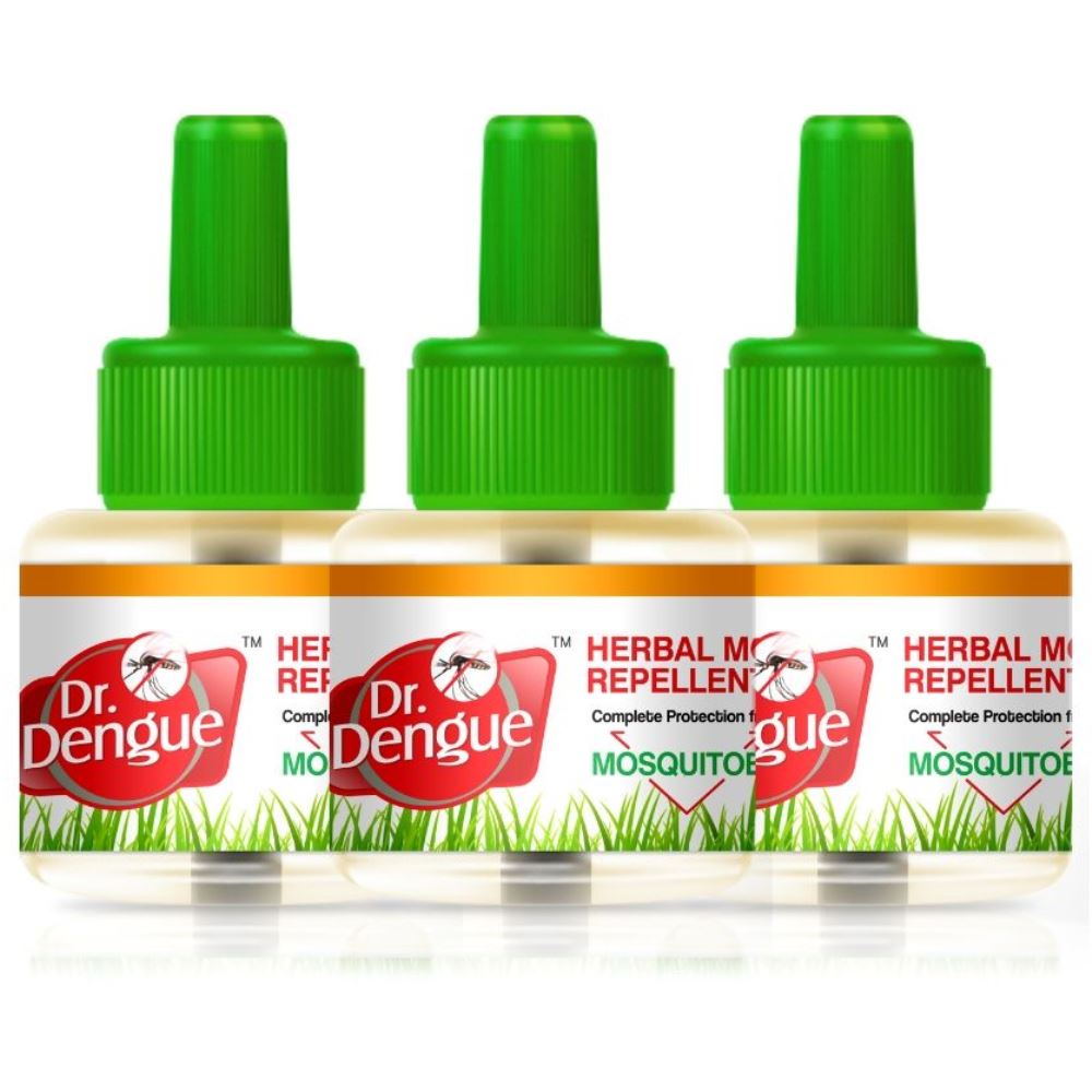 Dr. Dengue Herbal Mosquito Repellent Vaporiser (45ml, Pack of 3)