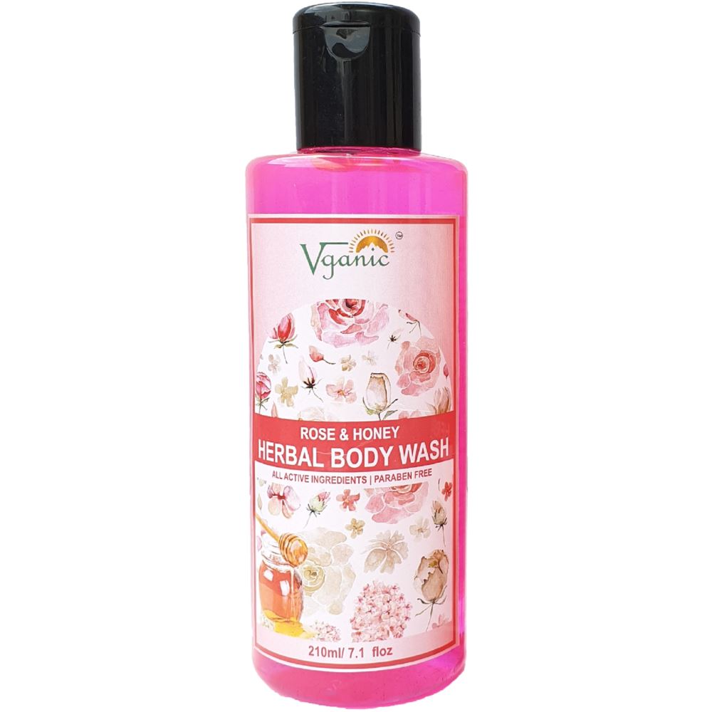 Vganic Rose & Honey Body Wash (210ml)