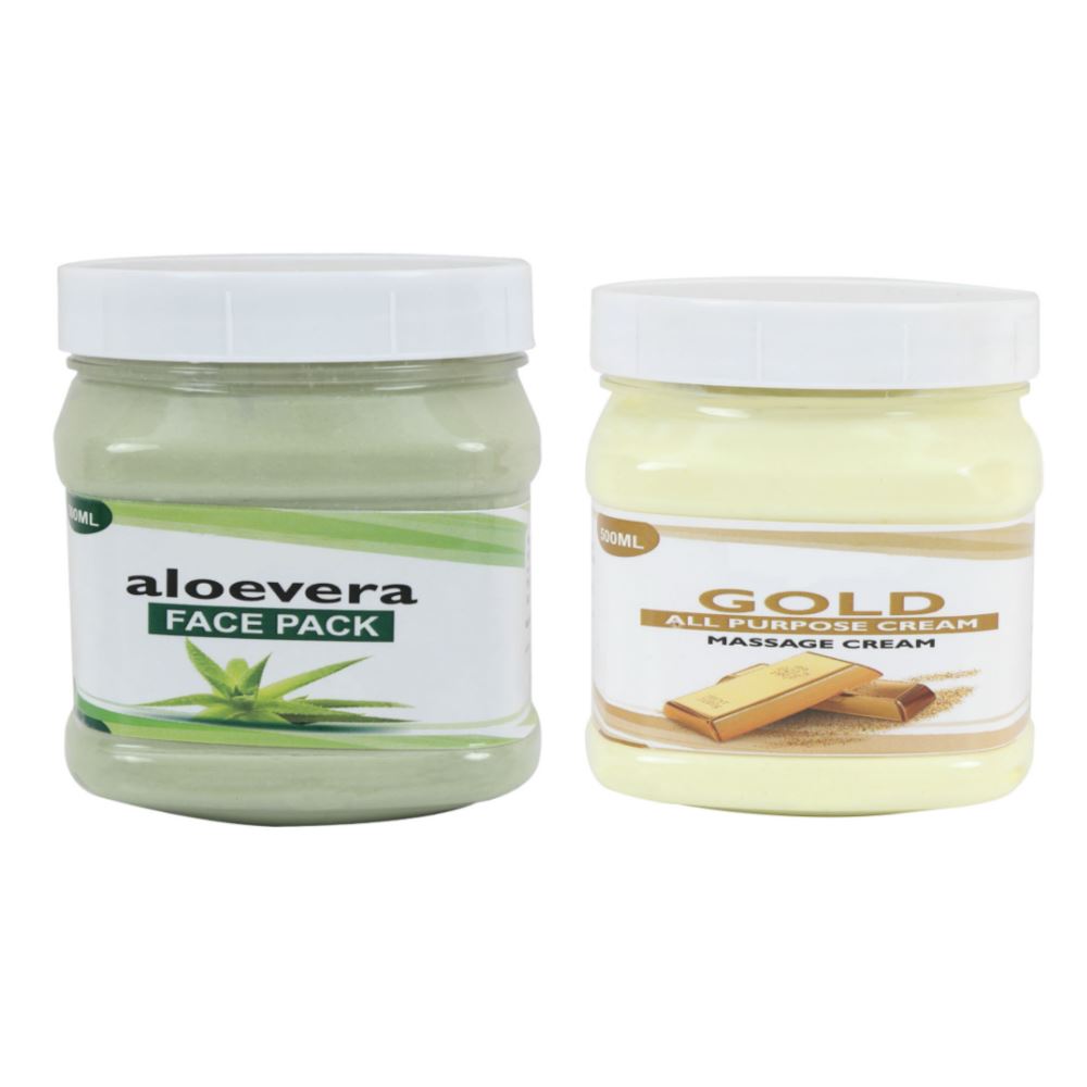 Indirang Aloevera Face Pack & Gold Cream Combo Pack (1Pack)