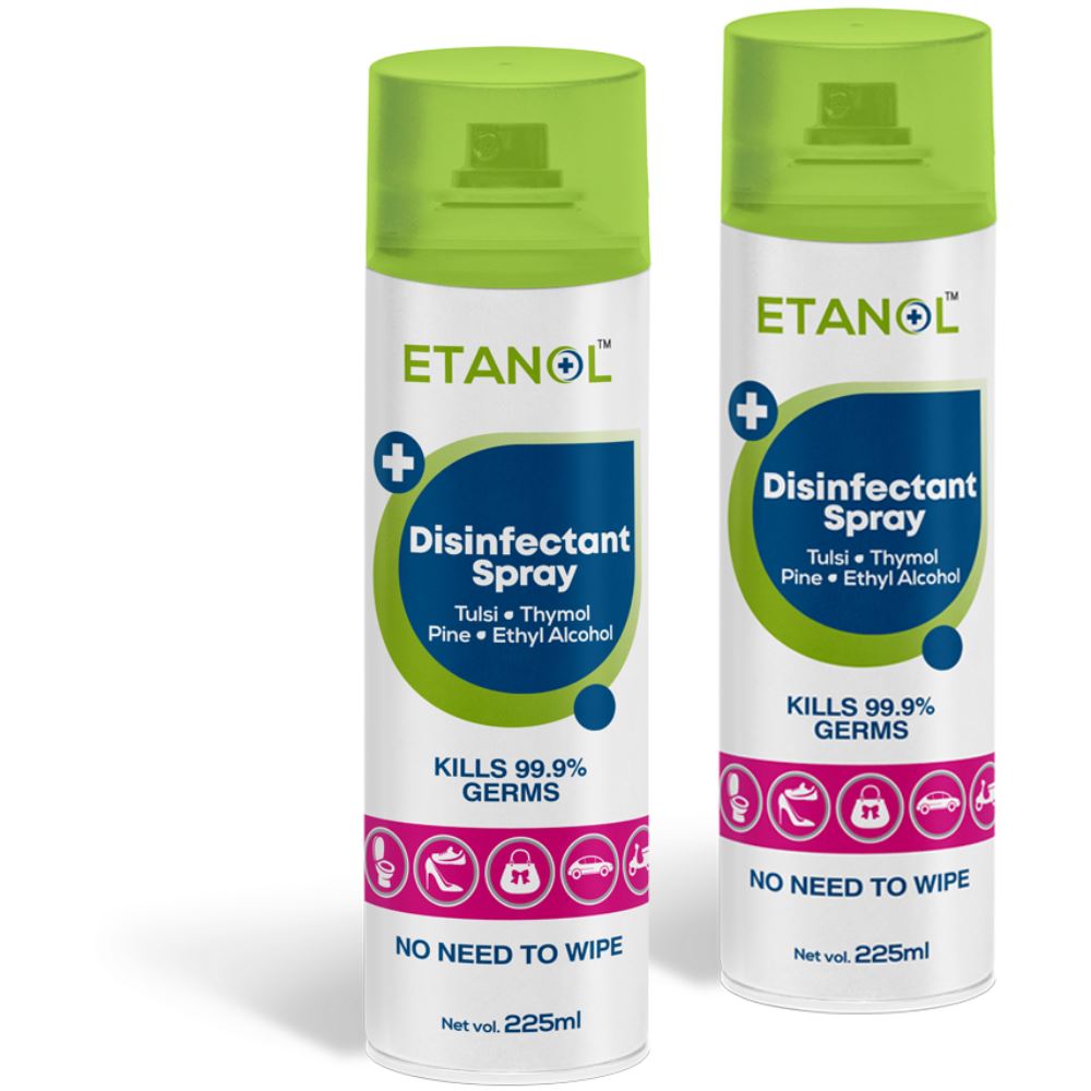 Etanol Disinfectan Spray (225ml, Pack of 2)