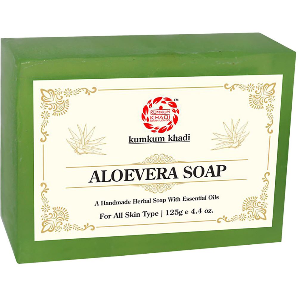 Kumkum Khadi Herbal Aloevera Soap (125g)
