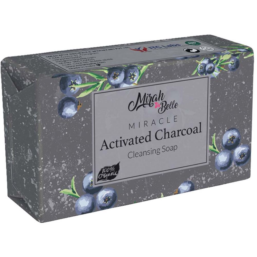 Mirah Belle Organic Activated Charcoal Cleansing Soap Bar (125g)