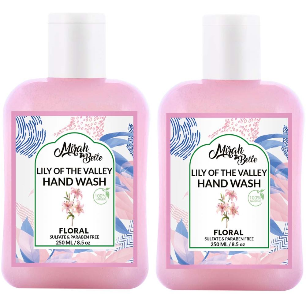 Mirah Belle Lily Of The Valley Natural Hand Wash Sulfate & Paraben Free (250ml, Pack of 2)