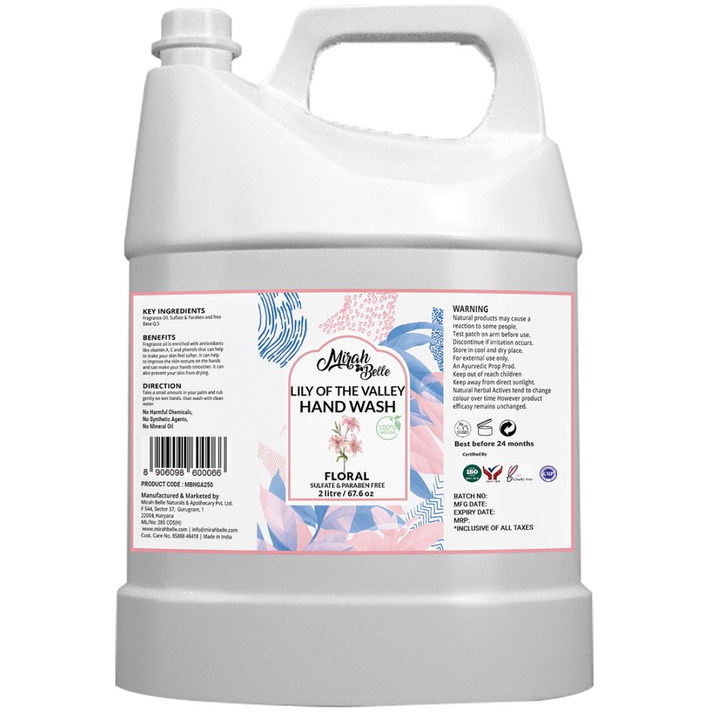 Mirah Belle Lily Hand Wash Can Fda Approved Bulk Pack For Refill (2000ml)
