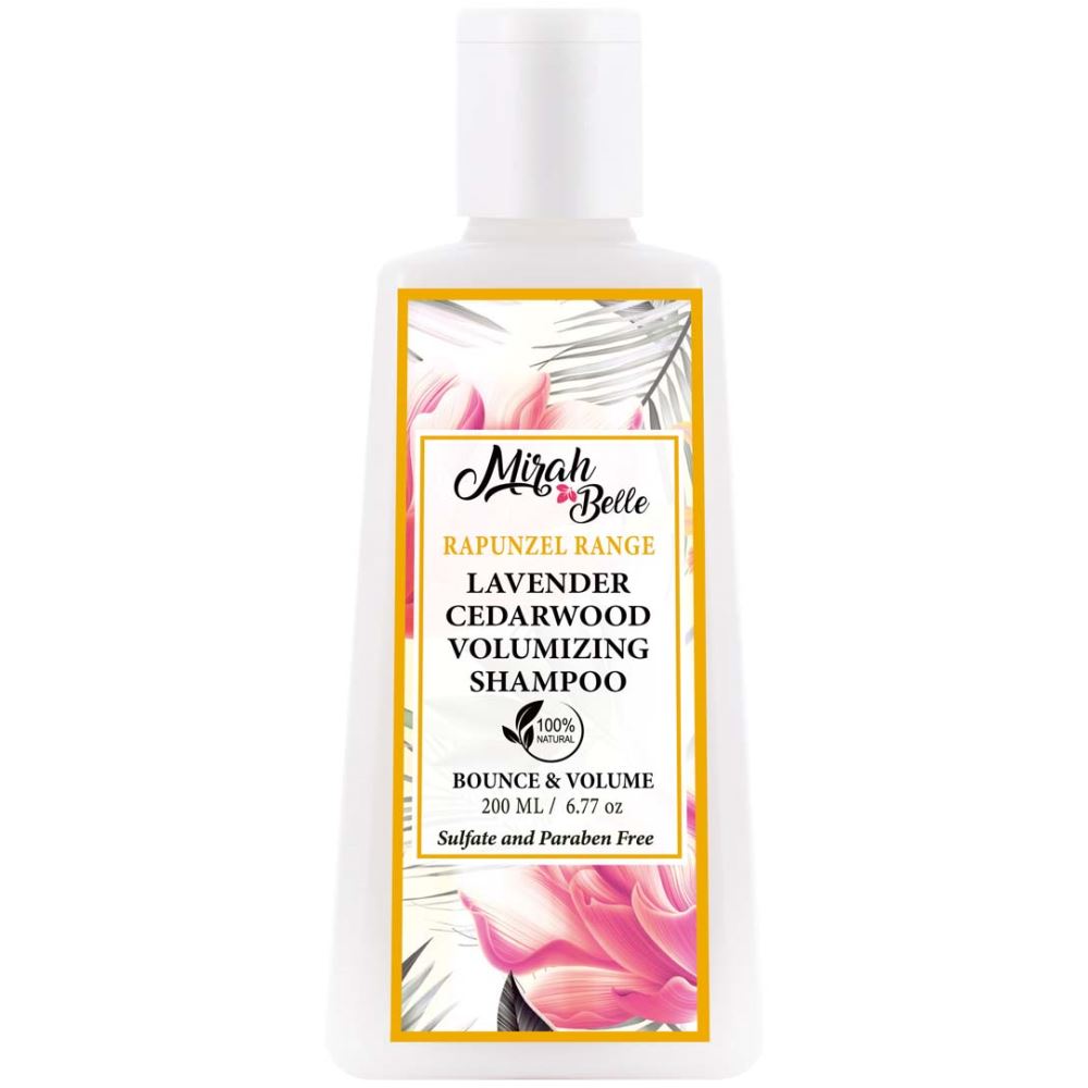 Mirah Belle Natural & Organic Lavender Cedarwood Volumising Shampoo For Volumising Sulfate & Paraben Free (200ml)