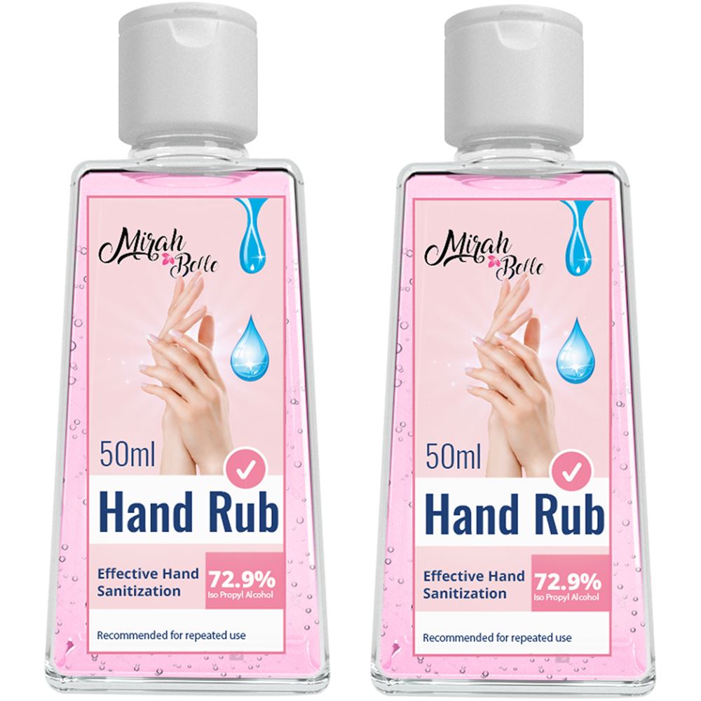 Mirah Belle Hand Cleanser Sanitizer Gel Sulfate And Paraben Free Hand Rub (50ml, Pack of 2)
