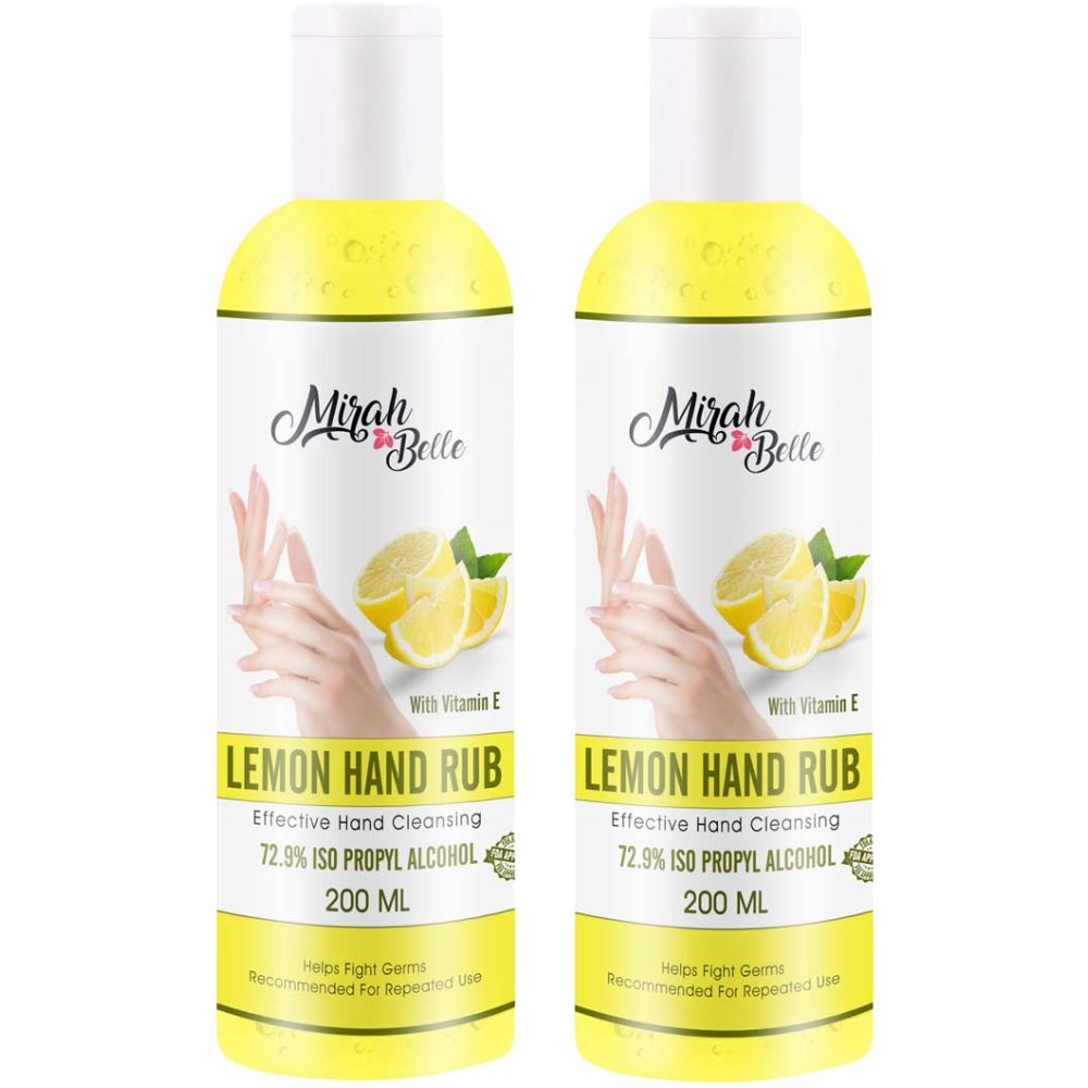 Mirah Belle Lemon Hand Rub Sanitizer (200ml, Pack of 2)