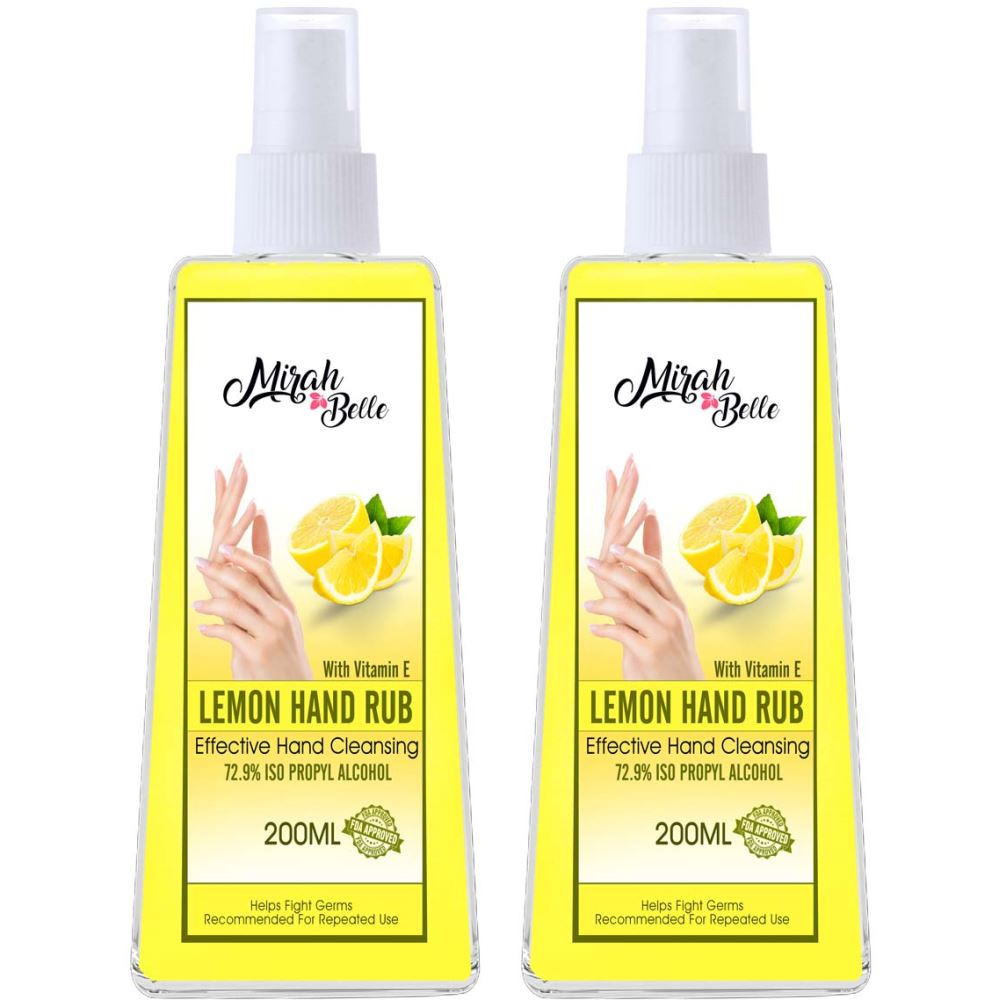 Mirah Belle Lemon Hand Rub Sanitizer Spray (200ml, Pack of 2)