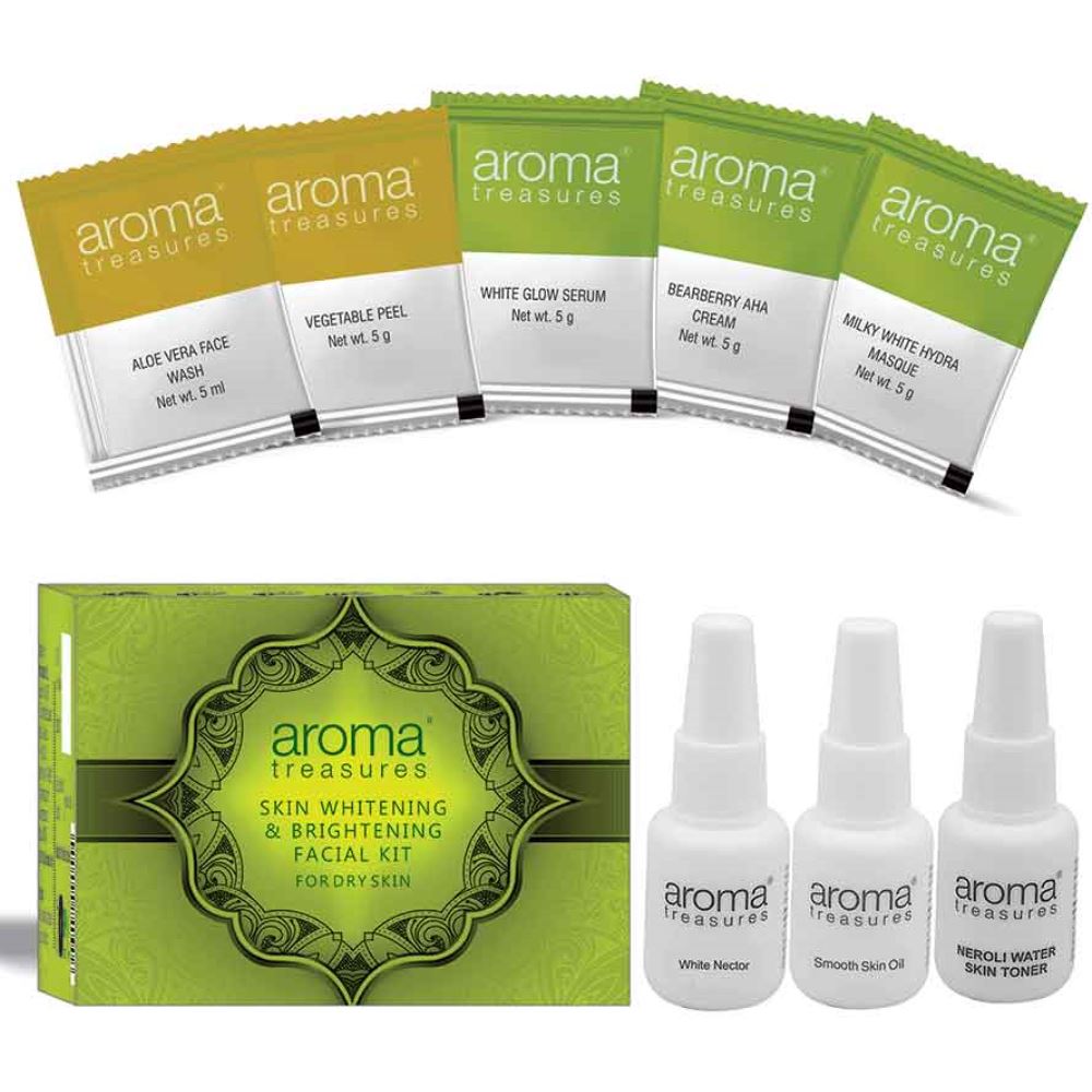 Aroma Treasures Skin Whitening & Brightening Diy Facial Kit Dry Skin (40g)