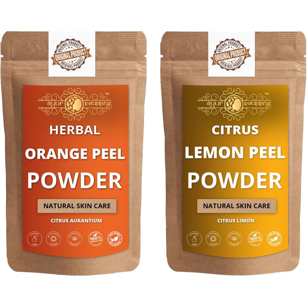 Ayur Blessing Orange Peel And Lemon Peel Powder Combo Pack (1Pack)