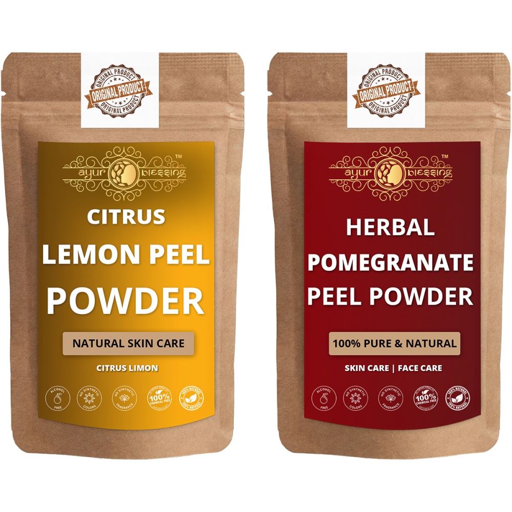 Ayur Blessing Lemon Peel And Pomegranate Peel Powder Combo Pack (1Pack)