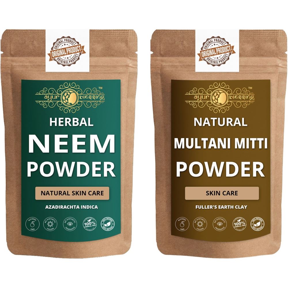 Ayur Blessing Neem Leaf And Multani Mitti Powder Combo Pack (1Pack)