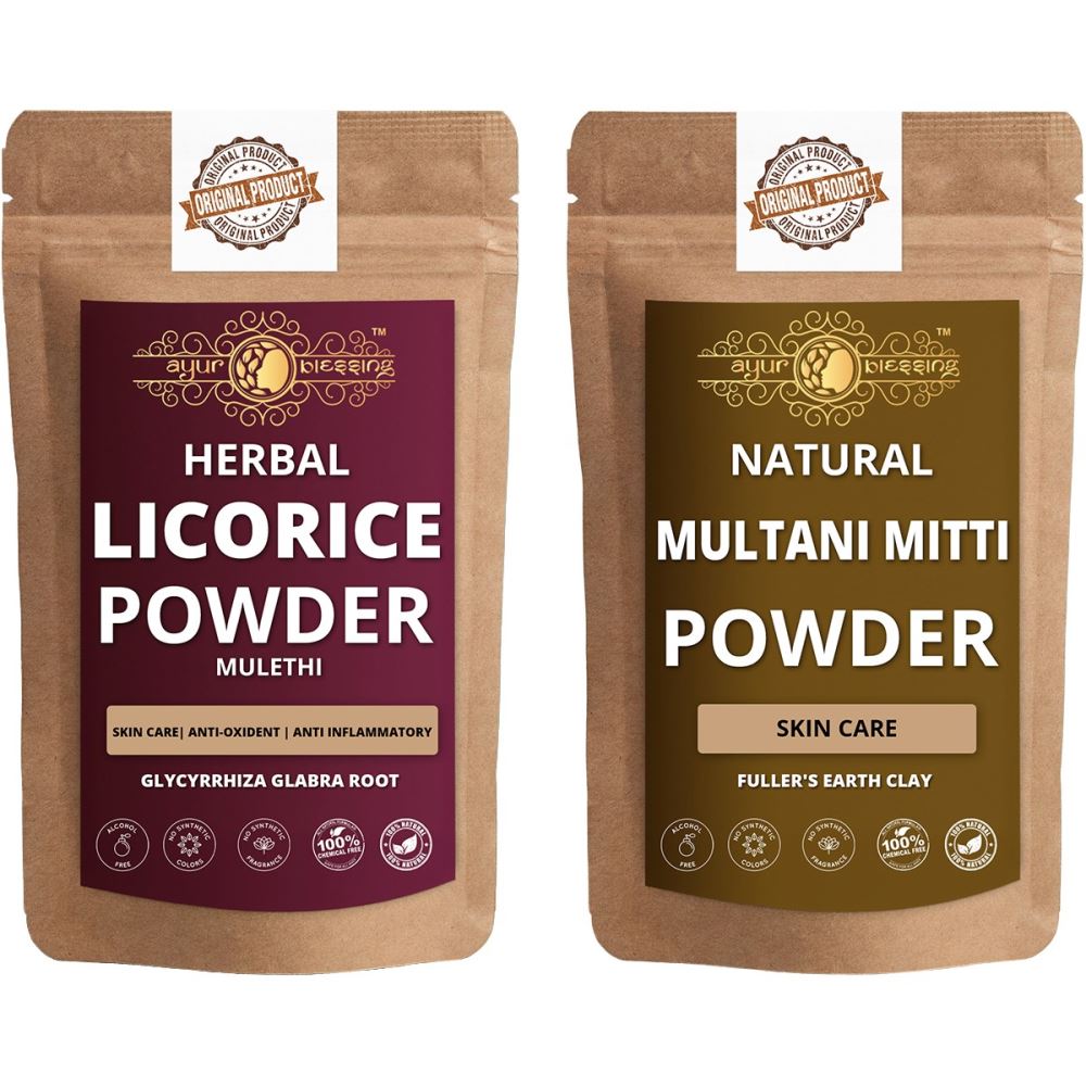 Ayur Blessing Licorice And Multani Mitti Powder Combo Pack (1Pack)