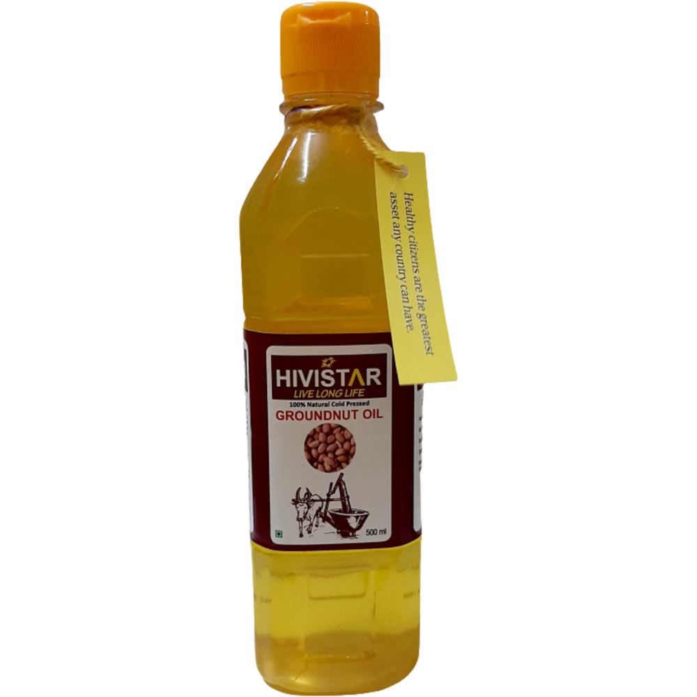 Hivistar Natural Cold Pressed Groundnut Oil (500ml)