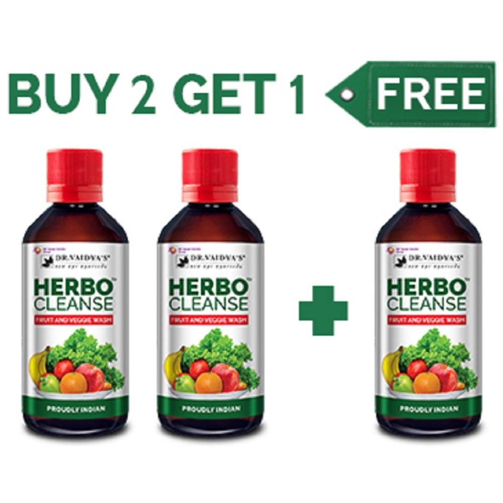 Dr. Vaidyas Herbo Cleanse Fruit and Veggie Wash (Buy 2 Get 1 Free) (200ml, Pack of 2)