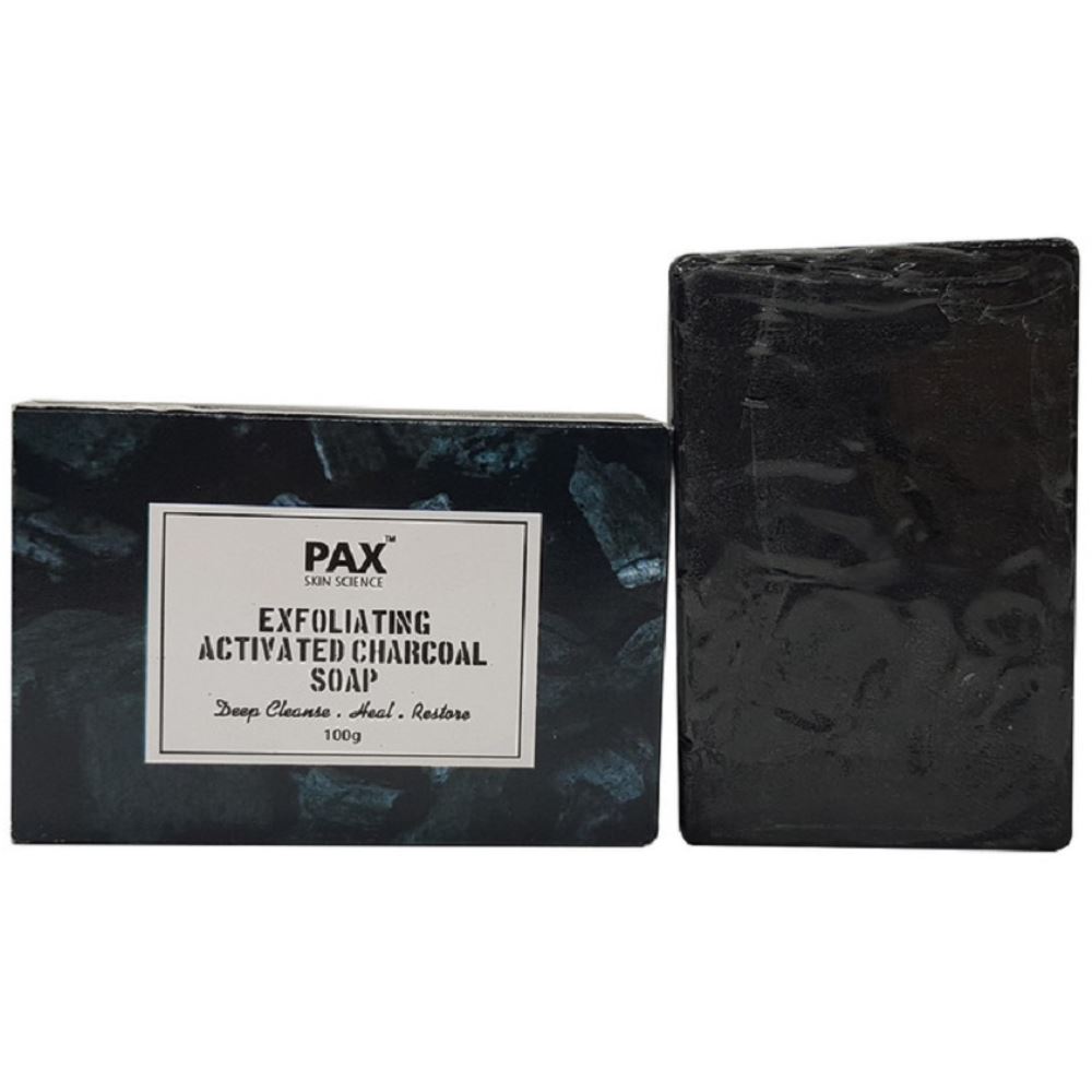 Pax Naturals Exfoliating Activated Charcoal Soap (100g)