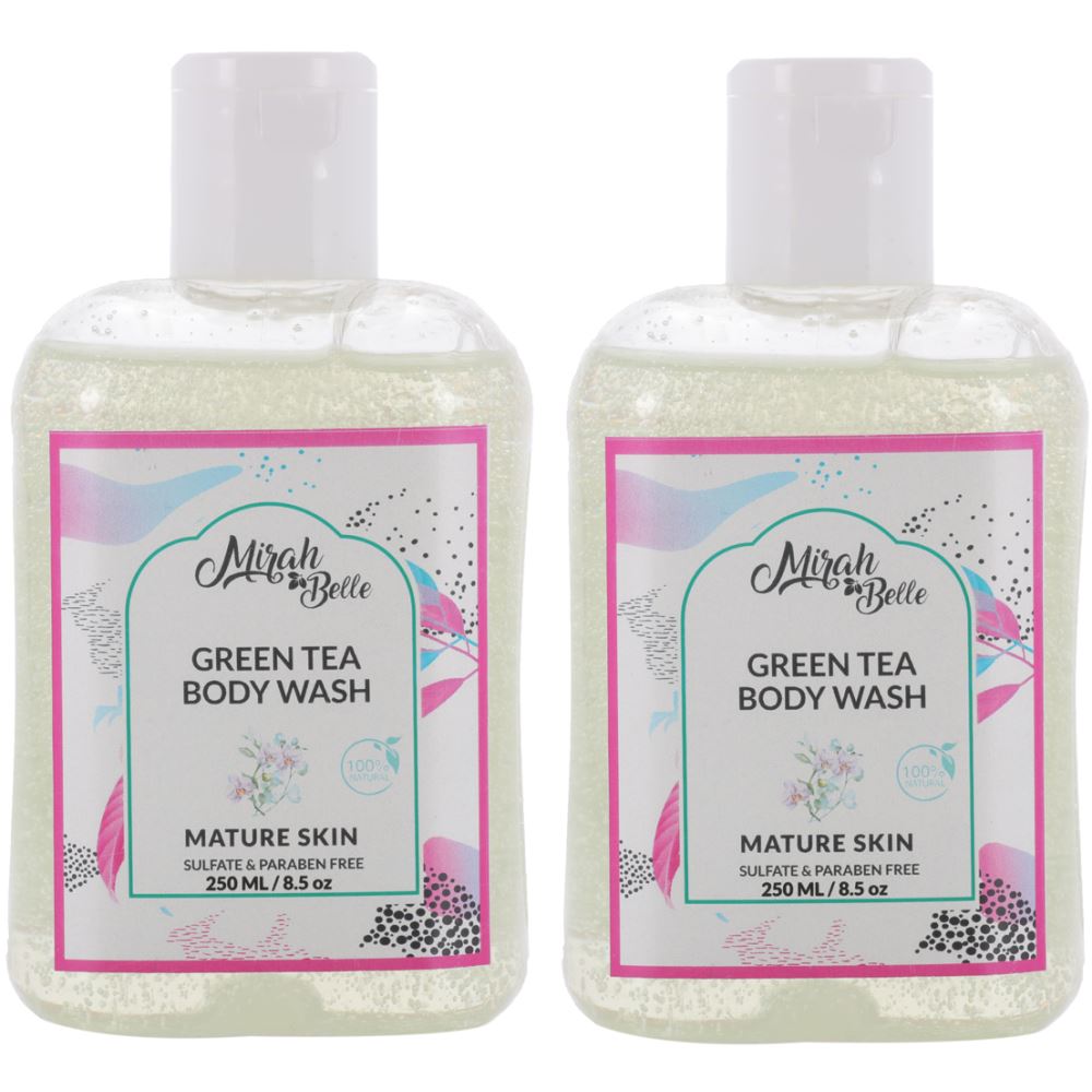 Mirah Belle Green Tea Orchid Mature Skin Body Wash (250ml, Pack of 2)