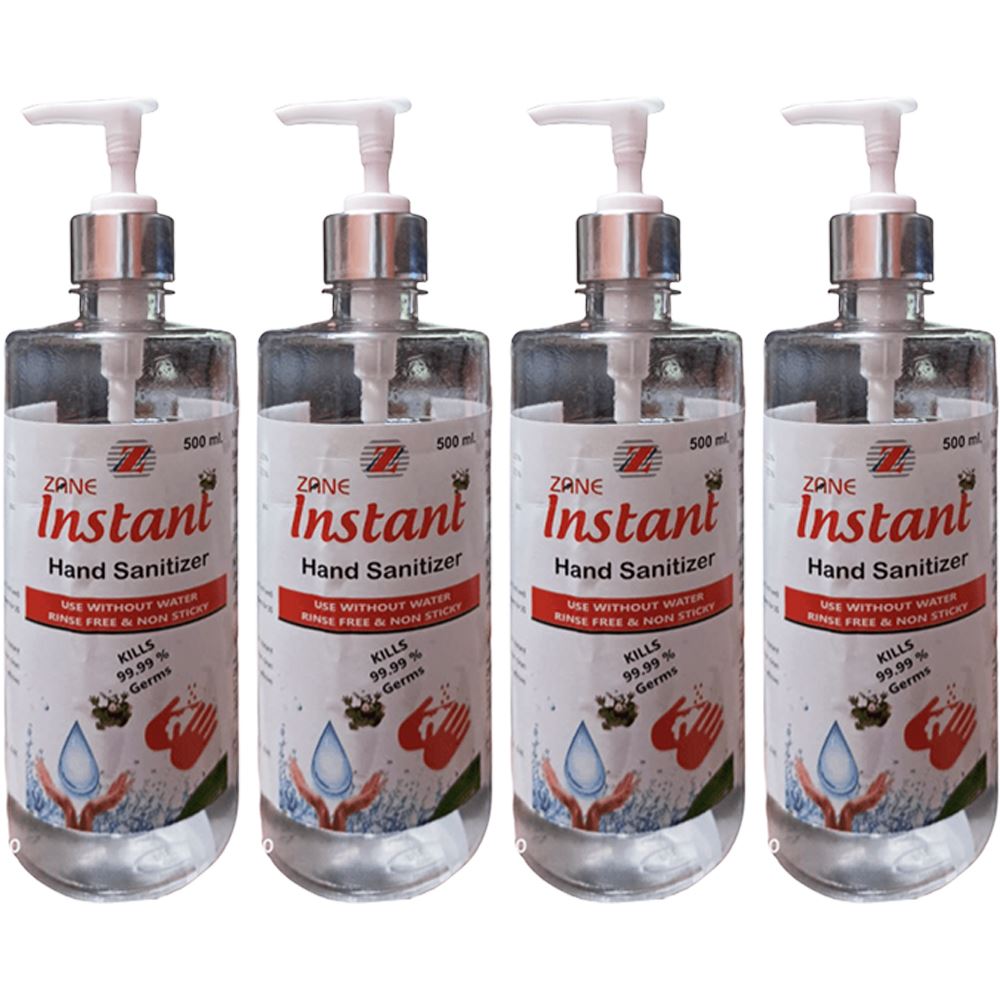 Zane Instant Hand Sanitizer (Mist Spray) (500ml, Pack of 4)