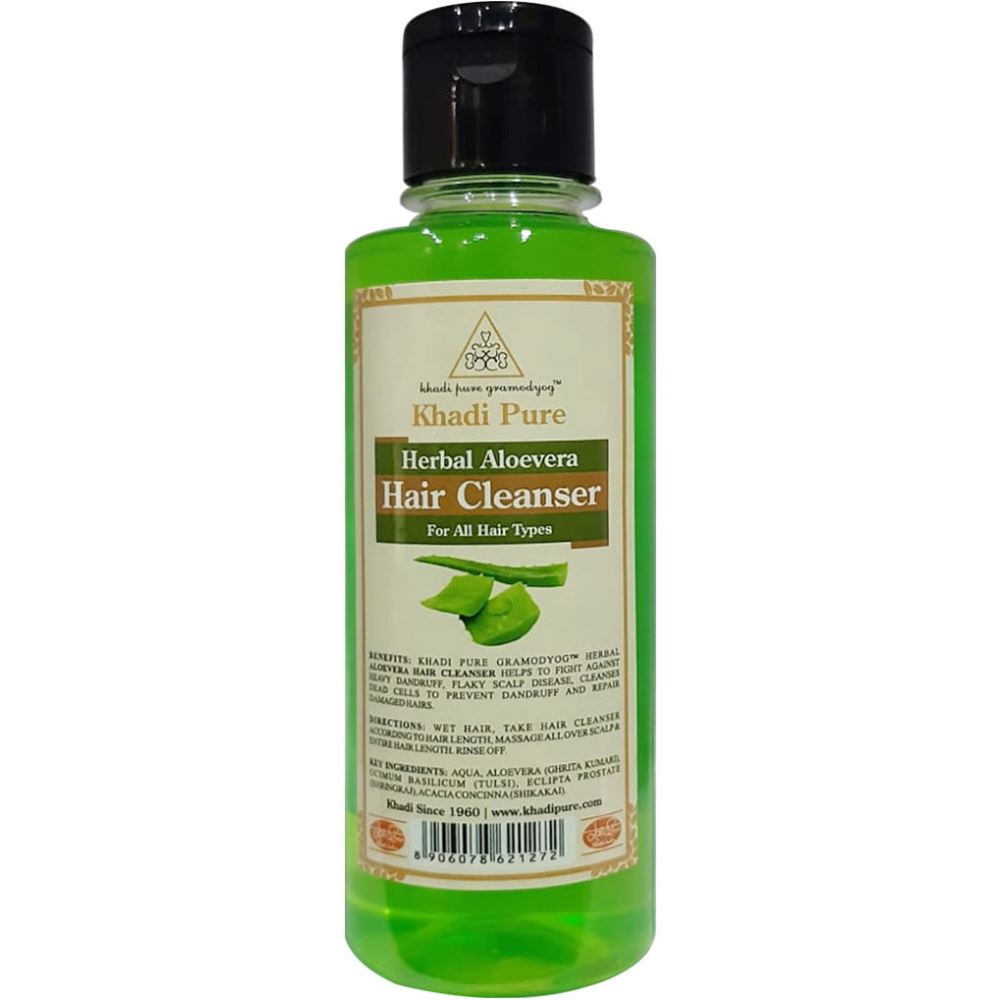 Khadi Pure Herbal Aloevera Hair Cleanser (210ml)