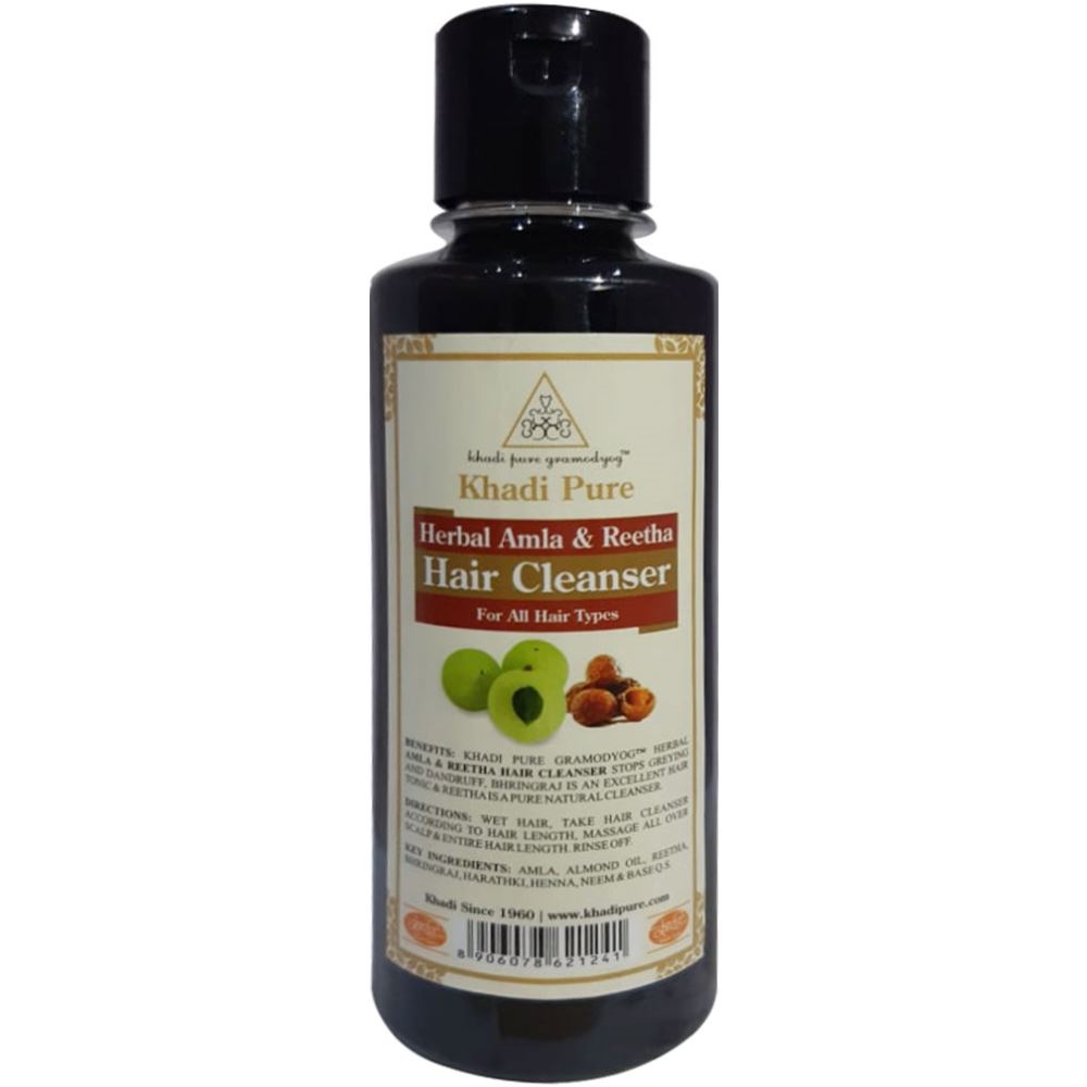 Khadi Pure Herbal Amla & Reetha Hair Cleanser (210ml)