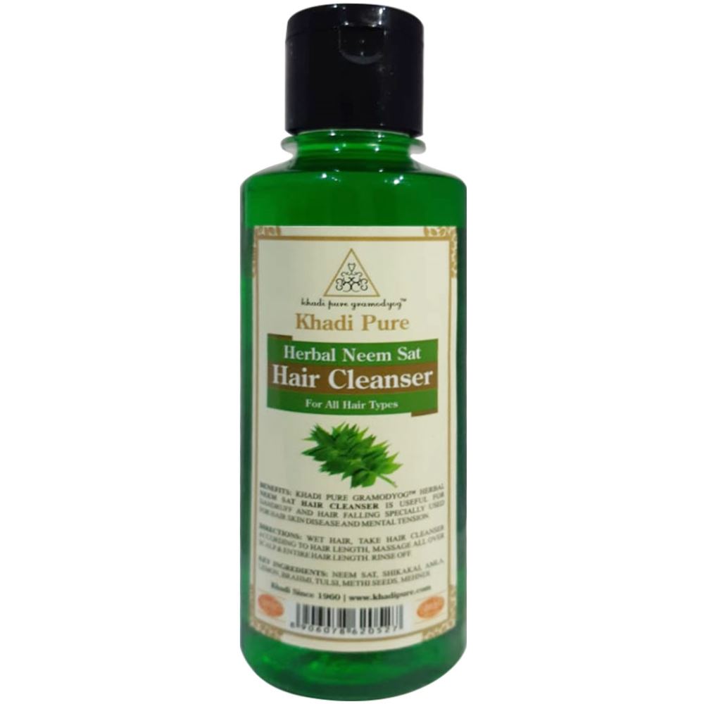 Khadi Pure Herbal Neem Sat Hair Cleanser (210ml) Khadi Pure Herbal Neem Sat Hair Cleanser (210ml)