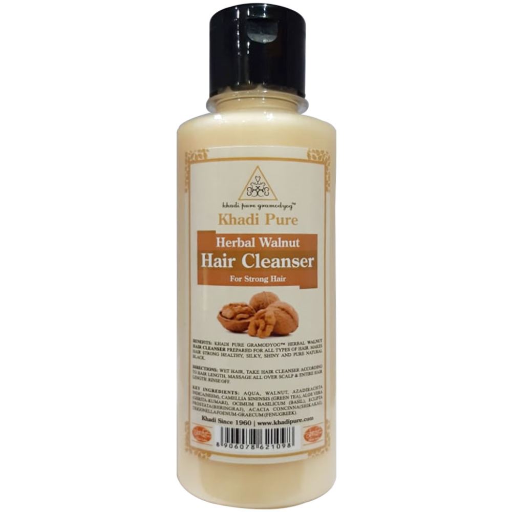 Khadi Pure Herbal Walnut Hair Cleanser (210ml) Khadi Pure Herbal Walnut Hair Cleanser (210ml)