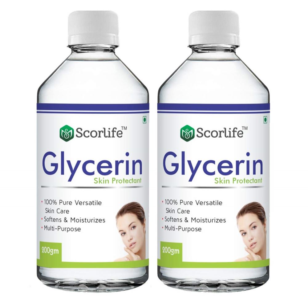 Scorlife Vegetable Glycerin For Skin (200ml, Pack of 2) Scorlife Vegetable Glycerin For Skin (200ml, Pack of 2)