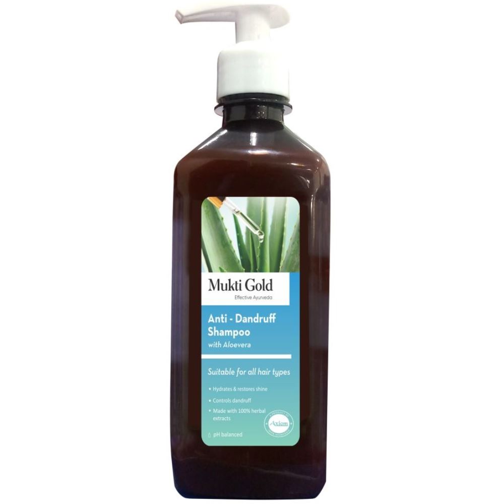 Axiom Mukti Gold Anti-Dandruff Shampoo With Aloe Vera (500ml)