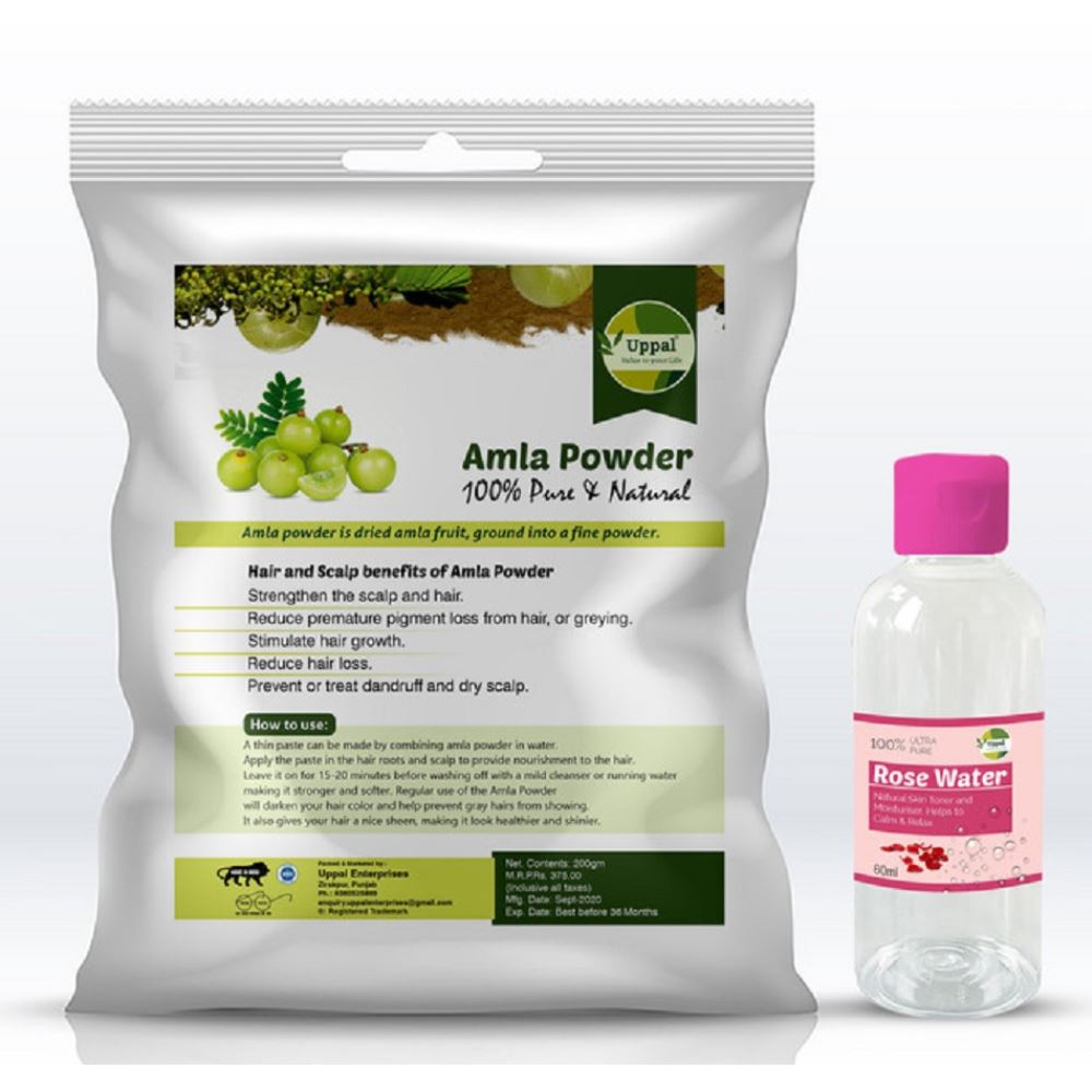 Uppal Natural Amla Powder Free Rose Water (200g) Uppal Natural Amla Powder Free Rose Water (200g)