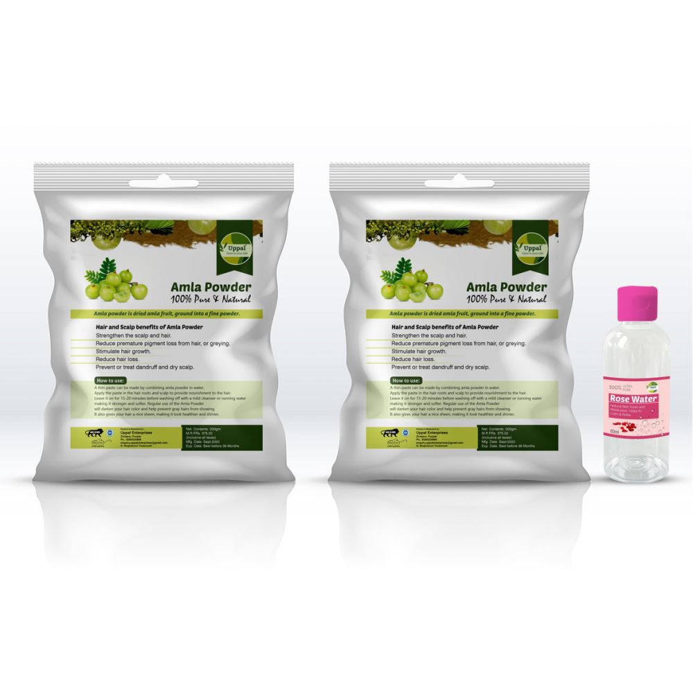 Uppal Natural Amla Powder Free Rose Water (200g, Pack of 2) Uppal Natural Amla Powder Free Rose Water (200g, Pack of 2)