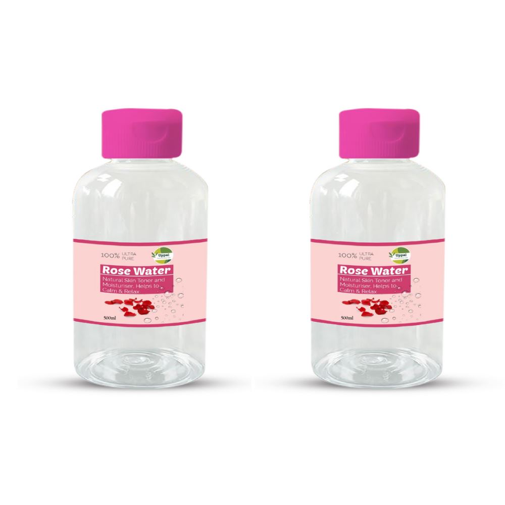 Uppal Herbal Pure Natural Rose Water Gulab Jal (500ml, Pack of 2) Uppal Herbal Pure Natural Rose Water Gulab Jal (500ml, Pack of 2)