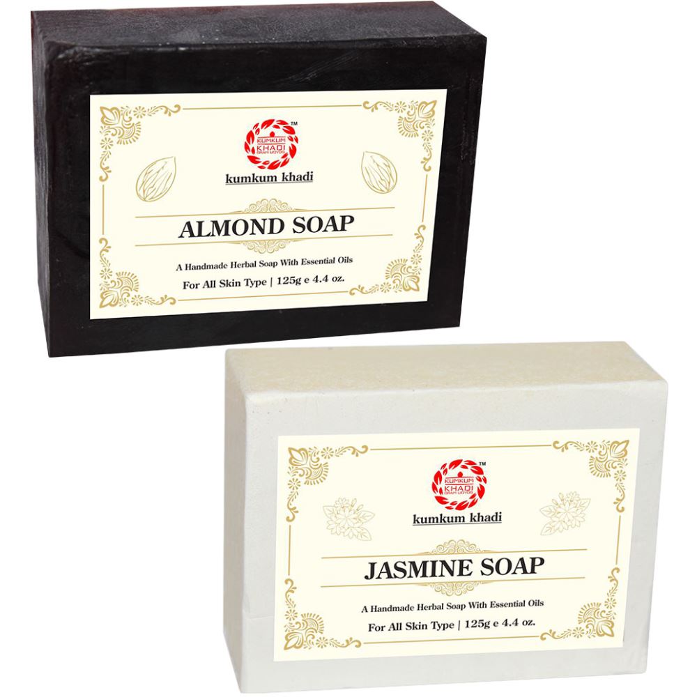 Kumkum Khadi Herbal Almond And Jasmine Soap (1Pack)