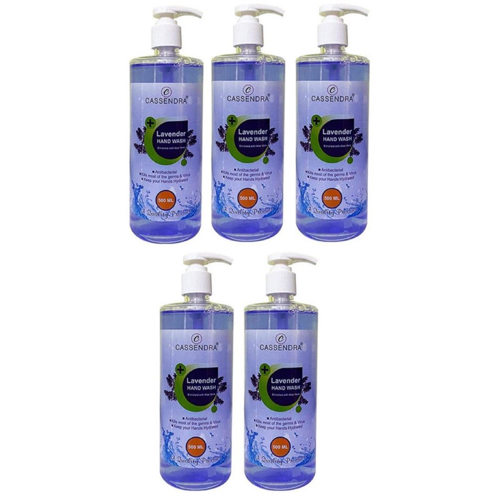Cassendra Cassandra Antibacterial Hand Wash Lavender Fragrance (500ml, Pack of 5)