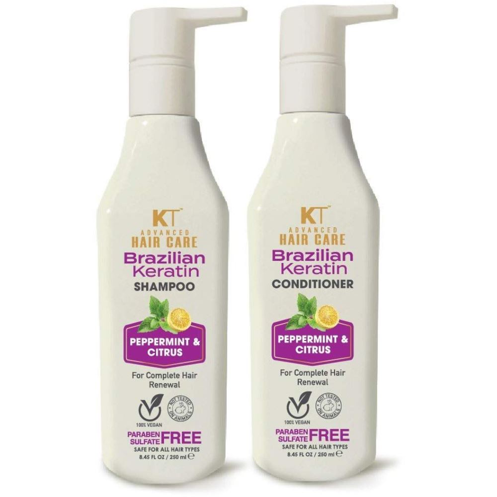 KT Advance Brazilian Keratin Shampoo & Conditioner (250ml, Pack of 2)