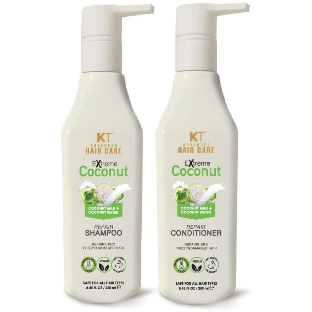 KT Advance Extreme Coconut Repair Shampoo And Conditioner (250ml, Pack of 2)