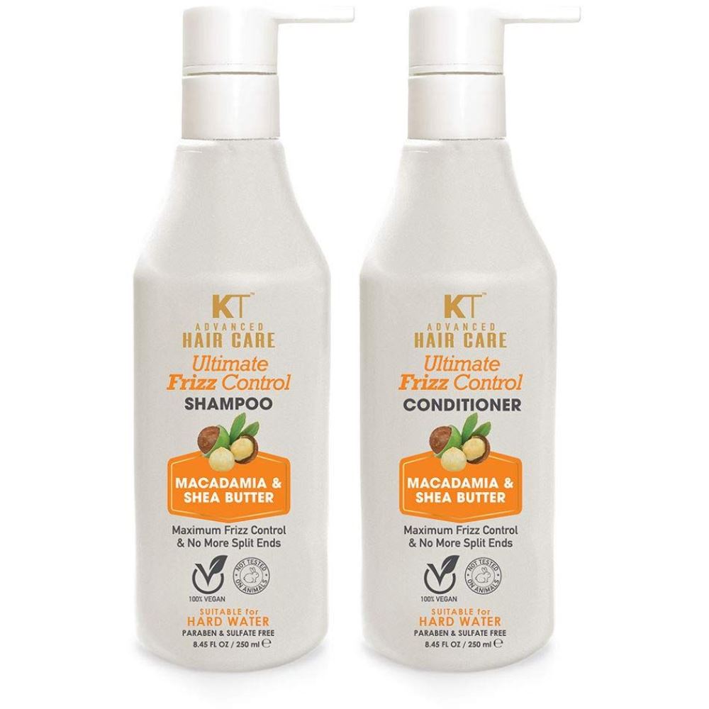 KT Advanced Hair Care Ultimate Frizz Control Shampoo & Conditioner (250ml, Pack of 2)