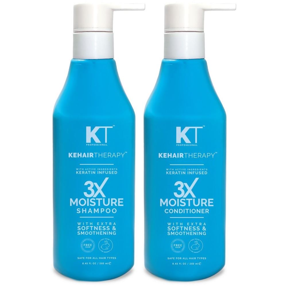 KT Sulfate-Free 3X Moisture Shampoo & Conditioner (250ml, Pack of 2)