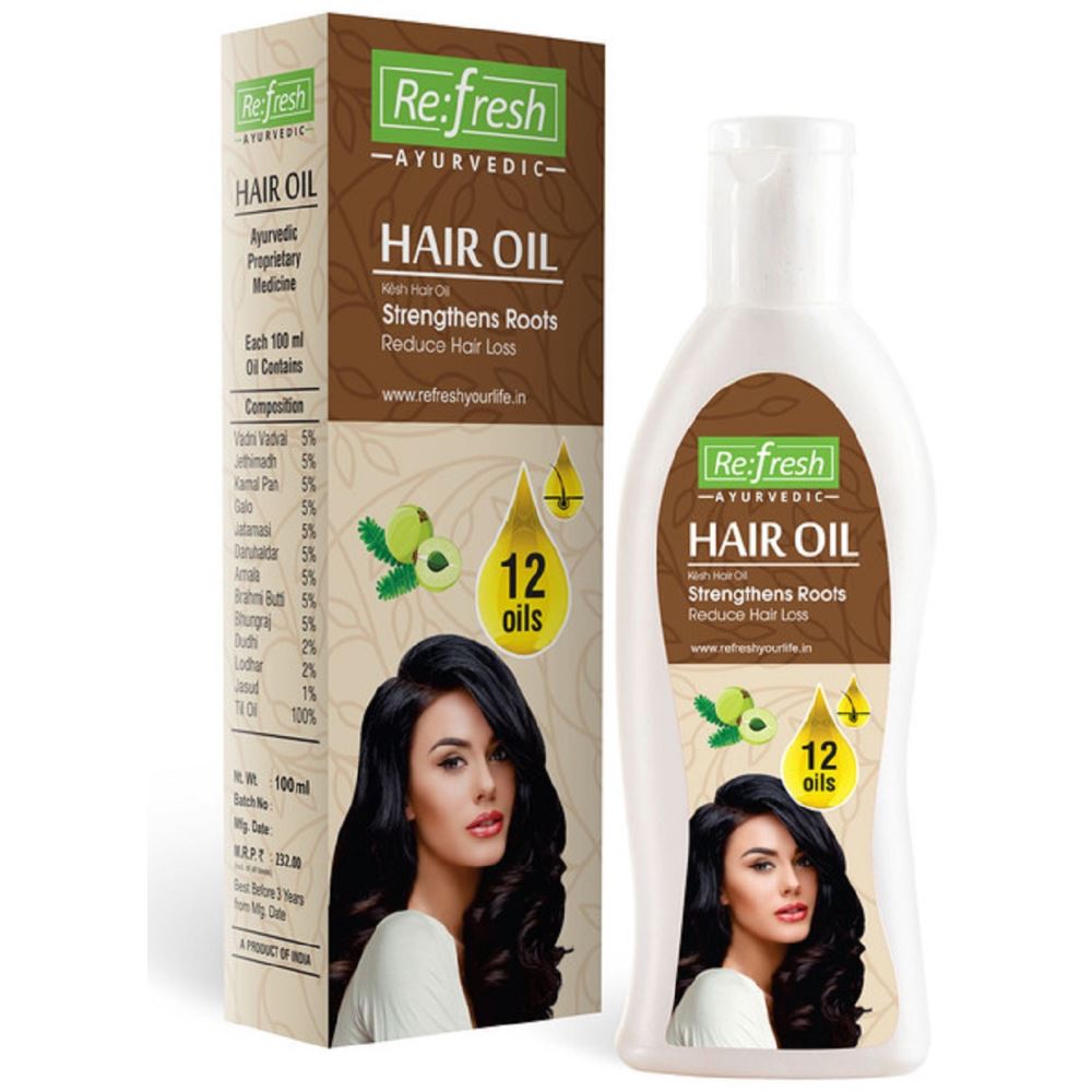 Refresh Ayurvedic Anti Hair Fall Hair Oil (100ml)