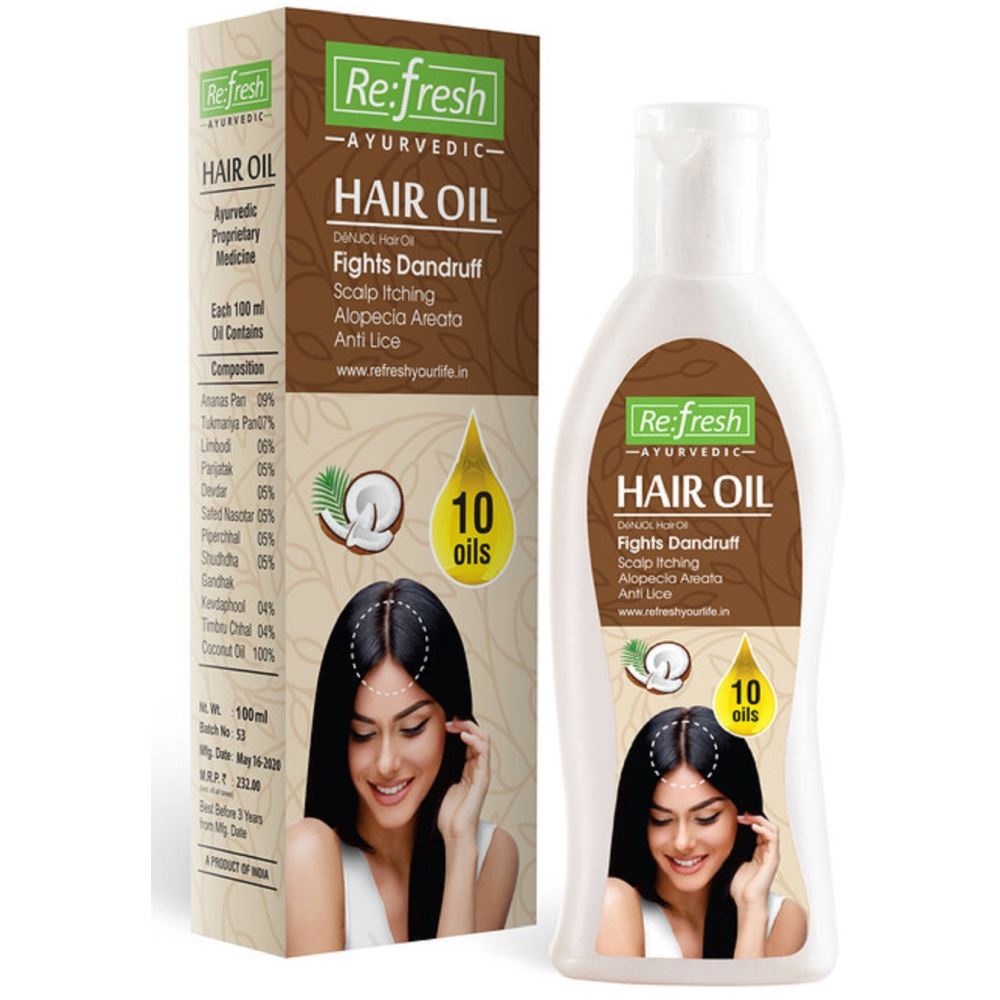 Refresh Ayurvedic Anti Dandruff Hair Oil (100ml)
