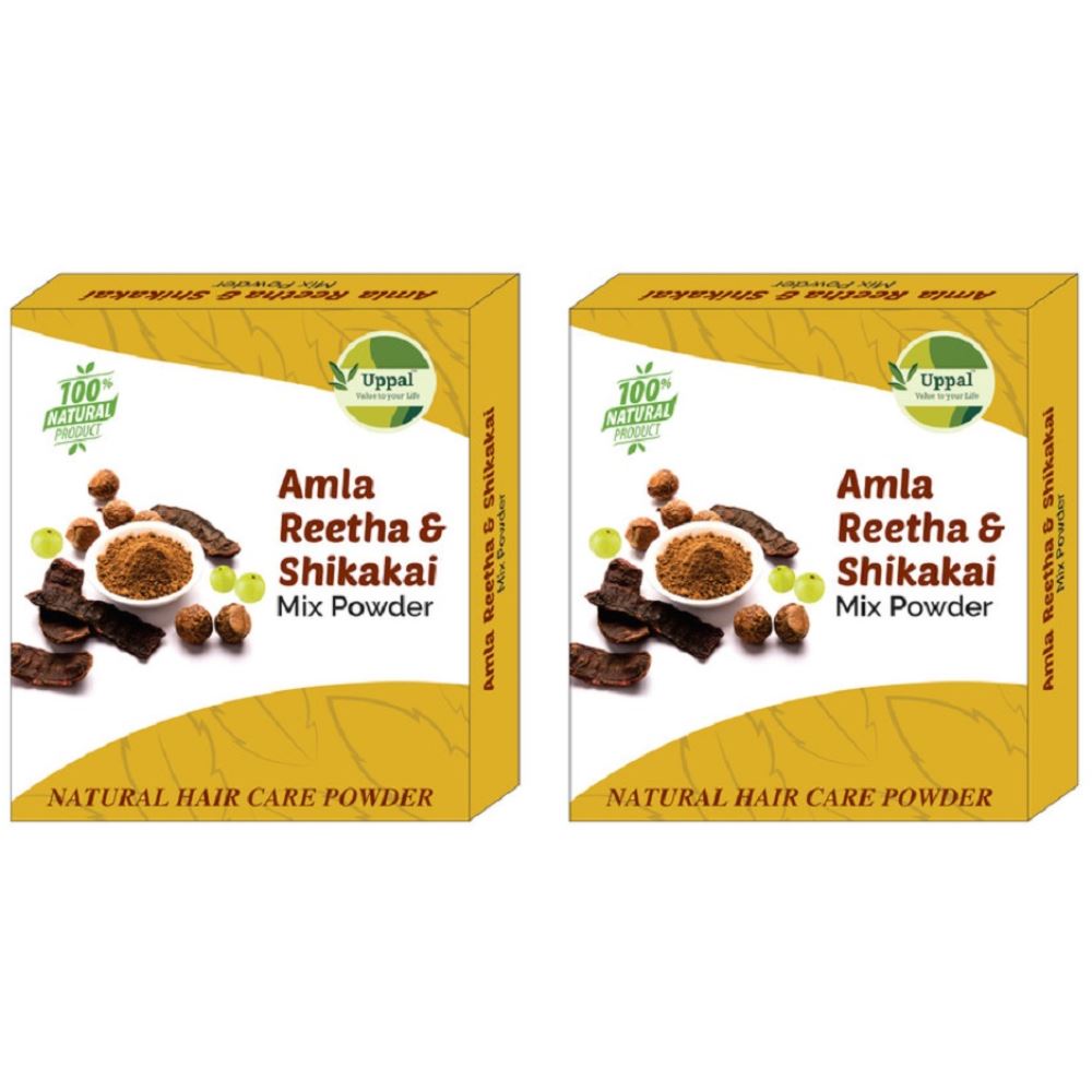 Uppal Natural Amla, Reetha & Shikakai Mix Powder (150g, Pack of 2)