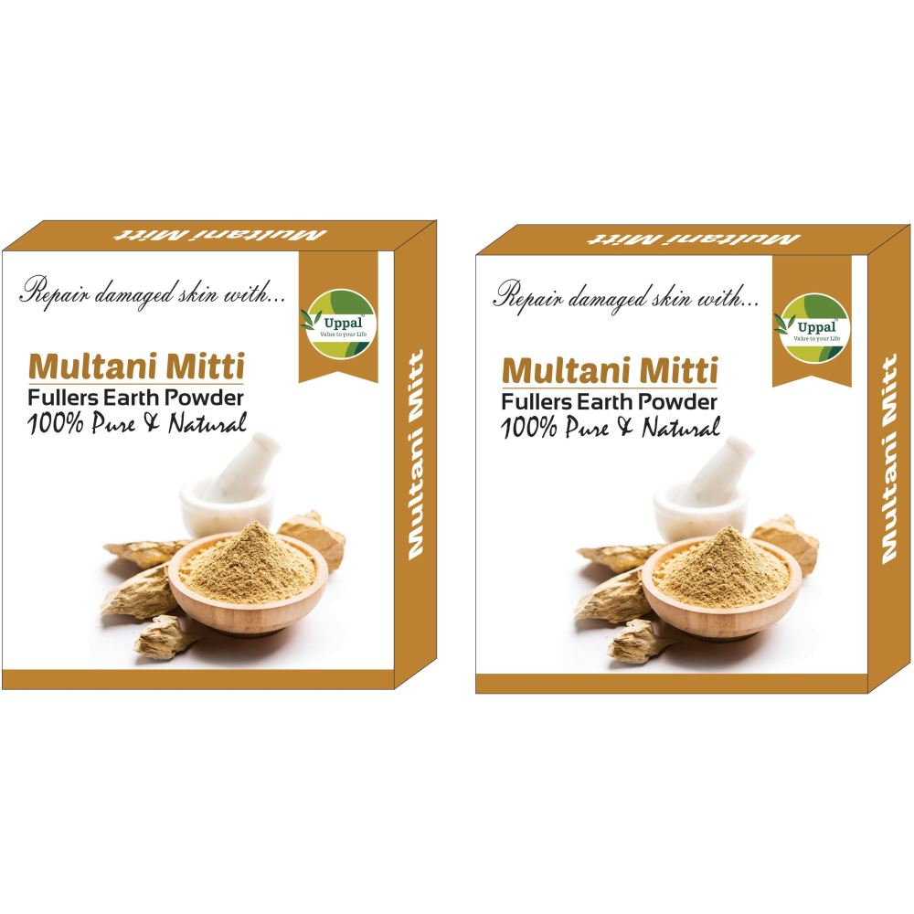 Uppal Pure Multani Mitti Face Pack Powder (150g, Pack of 2)