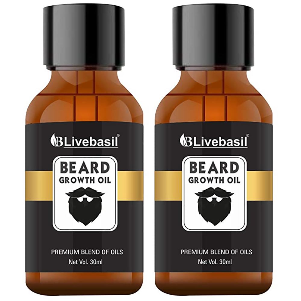 Livebasil Overseas Beard And Hair Growth Oil (30ml, Pack of 2)