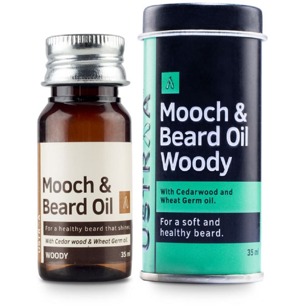 Ustraa Mooch And Beard Oil Woody (35ml)