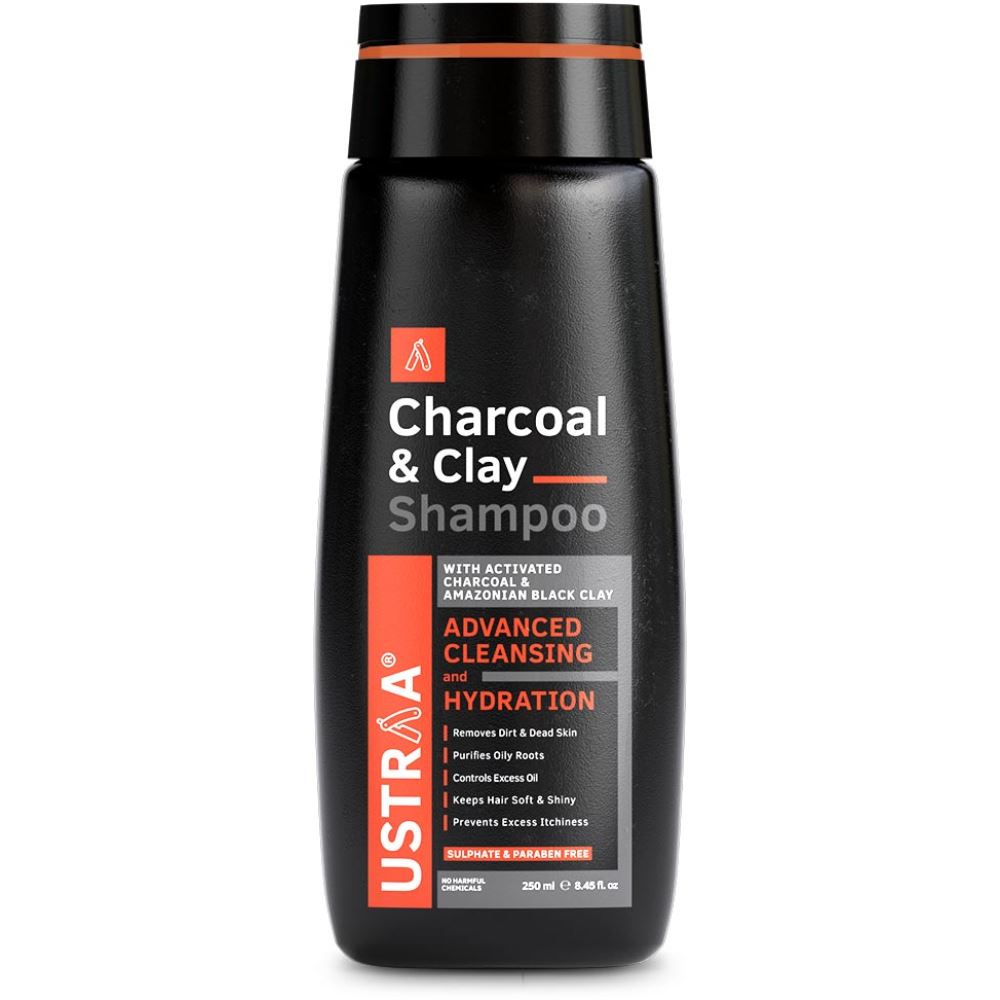 Ustraa Shampoo Charcoal & Clay (250ml)